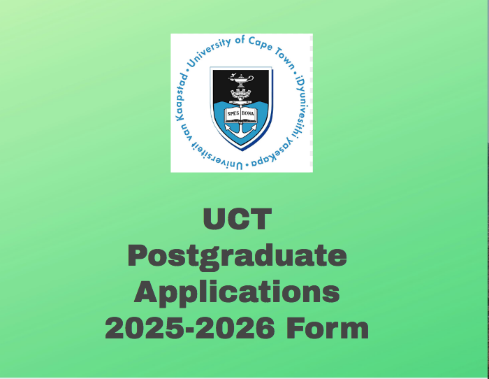 UCT Postgraduate Applications 20252026 Form University College