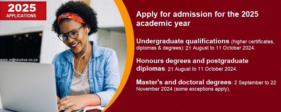 University of South Africa (UNISA) Online Application 2025-2026 - University College