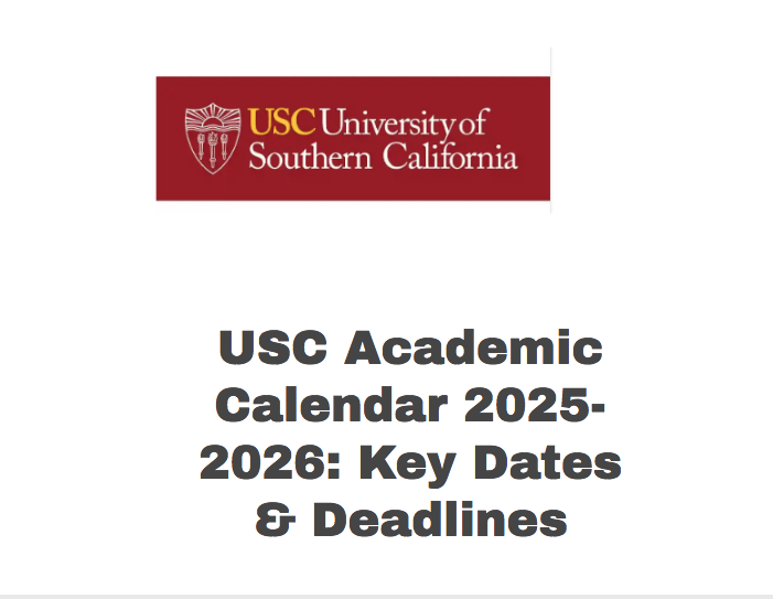 Usc Calendar 2025-25