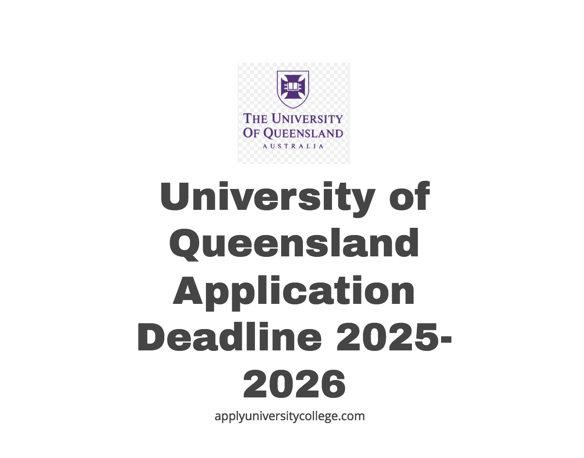 university of queensland phd application deadline