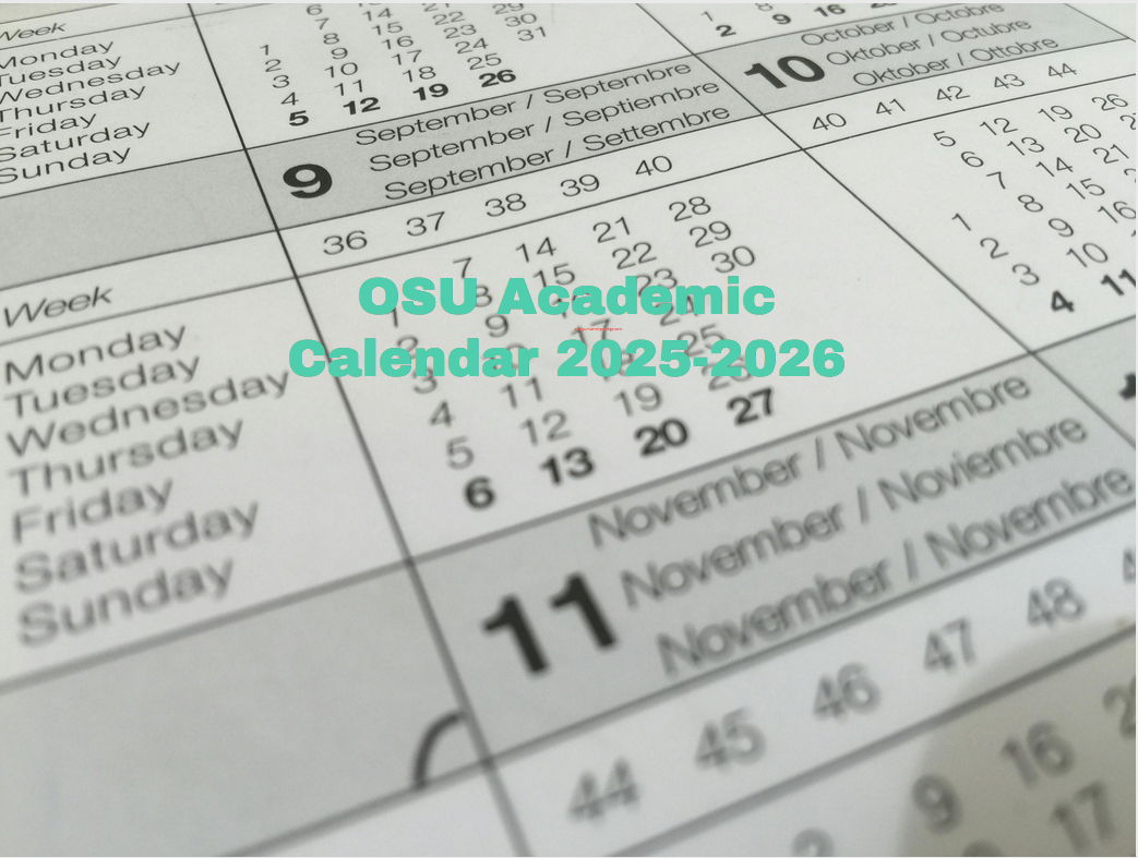 OSU Academic Calendar 20252026 University College