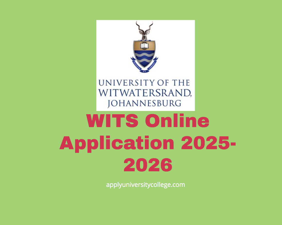 WITS Online Application 2025-2026 - University College